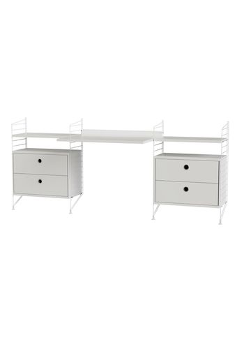 String Furniture - Sistema de prateleiras - Workspace C - White / White