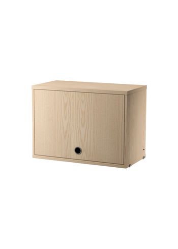 String Furniture - Luo - Cabinet With Flip Doors - Ash - Small