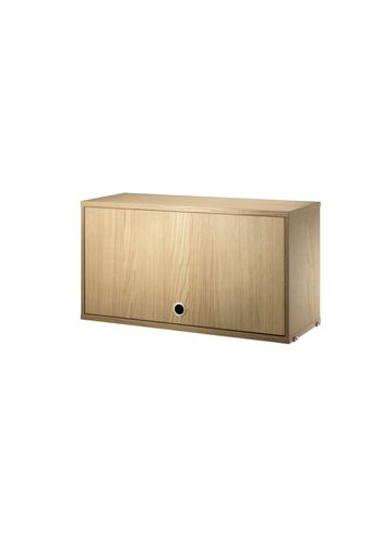 String Furniture - Luo - Cabinet With Flip Doors - Oak - Large
