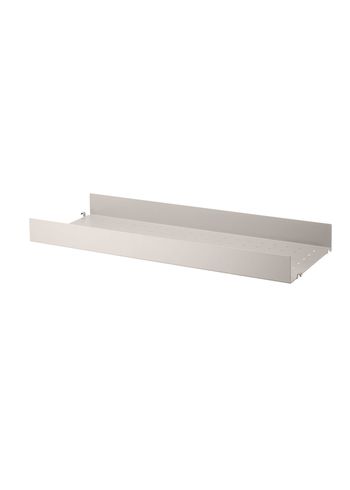 String - Plank - Metal Shelf w/ High Edge - Beige
