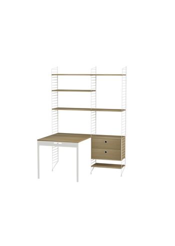 String - Büro - Workspace - String Furniture - White/oak - Workspace H