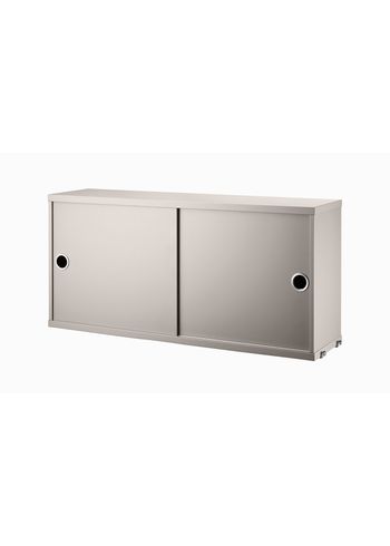 String - Cabinet - Cabinet w/ Sliding Doors - Small - Beige
