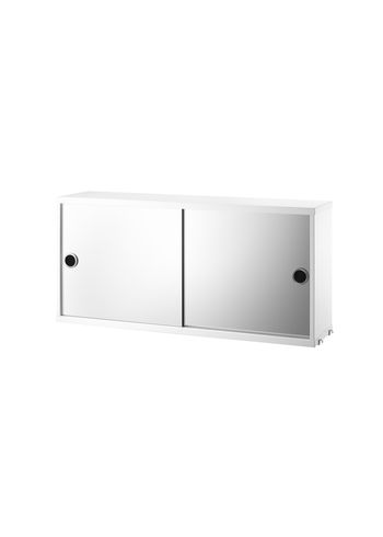 String - Cabinet - Cabinet w/ Mirror Doors - White