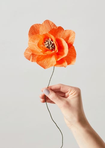 Studio About - Papirblomster - Paper Flower, Poppy - Red