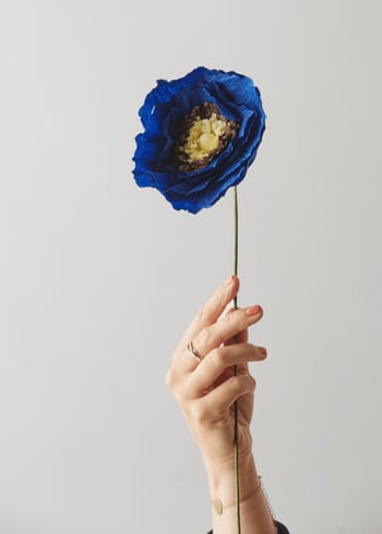 Studio About - Papirblomster - Paper Flower, Ice Poppy - Blue