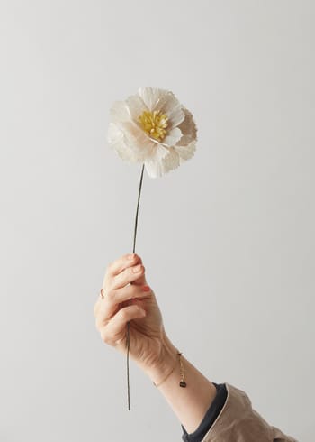 Studio About - Papirblomster - Paper Flower, Peony - Grey
