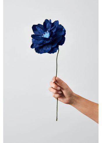 Studio About - Papírové květiny - Paper Flower, Oriental Poppy - Blue