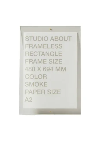 Studio About - Kehykset - Frameless - A2 - FRAMELESS, A2, RECTANGLE, SMOKE
