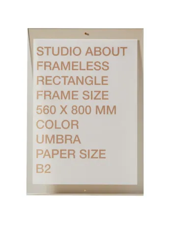 Studio About - Bilderrahmen - Frameless - B2 - FRAMELESS, B2, RECTANGLE, UMBRAU