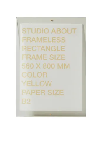Studio About - Bilderrahmen - Frameless - B2 - FRAMELESS, B2, RECTANGLE, YELLOW
