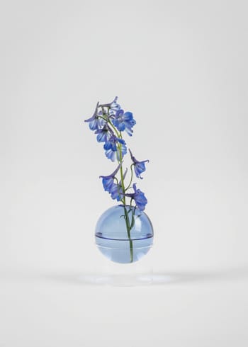 Studio About - Vaso - STANDING FLOWER BUBBLE, LOW TUBE, BLUE - Blue