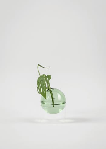 Studio About - Vase - STANDING FLOWER BUBBLE, LOW TUBE, BLUE - Green