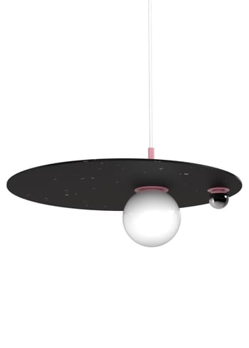 Swedish Ninja - Pendant Lamp - PLUTO BIG Charcoal Black - Bubblegum Pink