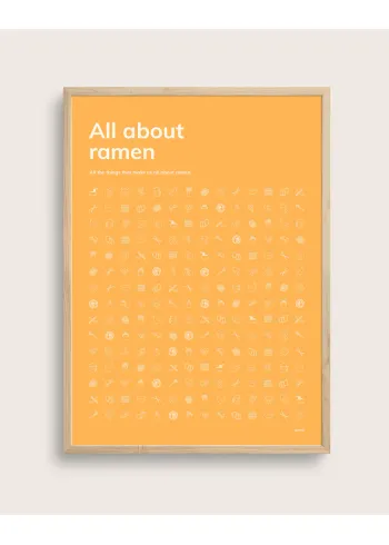 Taishō - Cartaz - All About Ramen - Orange Yellow
