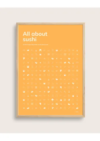 Taishō - Cartaz - All About Sushi - Orange Yellow