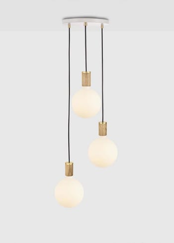 Tala - Lampe - Triple Pendant - White/Black - Sphere IV - Oak/White