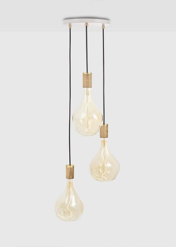 Tala - Lamp - Triple Pendant - White/Black - Voronoi II - Oak/White