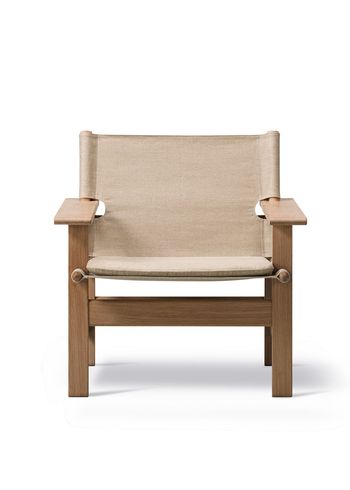  - - The Canvas Chair 2031 by Børge Mogensen - Natural Canvas / Light Oiled Oak