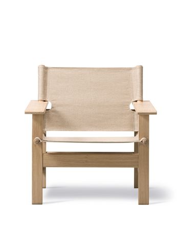  - - The Canvas Chair 2031 by Børge Mogensen - Natural Canvas / Soaped Oak