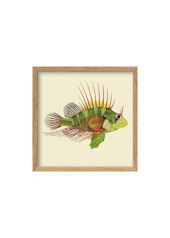 The Dybdahl Co - Cartaz - Green And Red Fish - Green And Red Fish / Oak