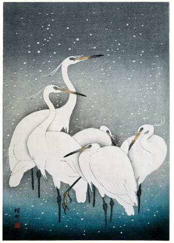 The Dybdahl Co - Plakat - Snowy Herons #4830 - Snowy Herons