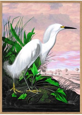 The Dybdahl Co - Poster - Snowy Heron Remixed #6402 - Snowy Heron Remixed #6402