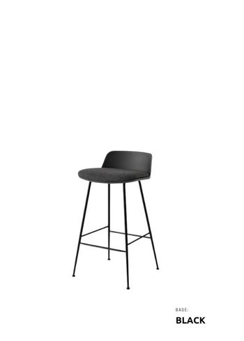 &tradition - Bar stool - Rely HW81-HW85 - HW82 - Black / Re-Wool 0198