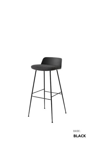 &tradition - Bar stool - Rely HW86-HW90 - HW87 - Black / Re-Wool 0198