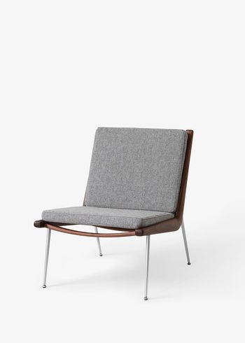 &tradition - Fauteuil - Boomerang HM1 - Stainless Steel - Hallingdal 130 / Walnut
