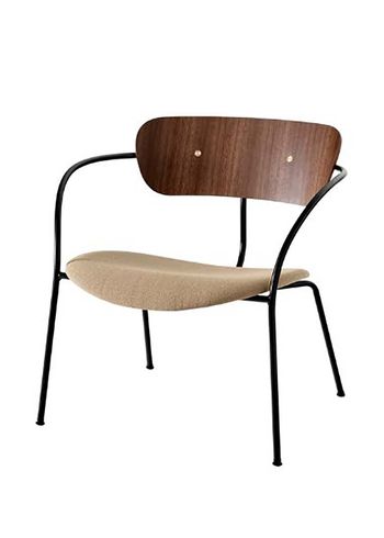 &tradition - Lounge stoel - Pavilion AV6 by Anderssen & Voll - AV6 - Walnut / Vidar 333 w. brass fittings