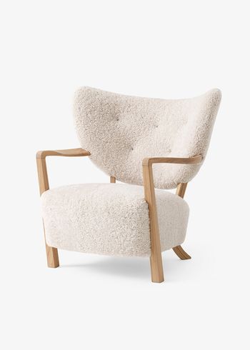 &tradition - Lounge stoel - Wulff ATD2 - Oak/Sheepskin 17 mm, Moonlight