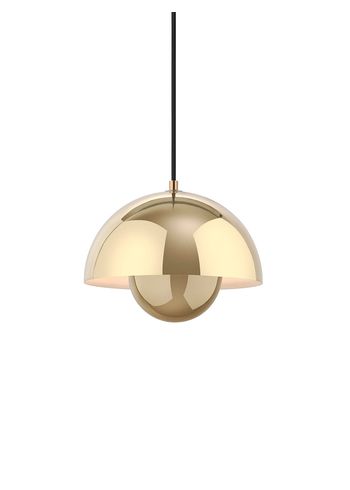 &tradition - Lampe - Flowerpot Pendel VP1 by Verner Panton - Polished Brass