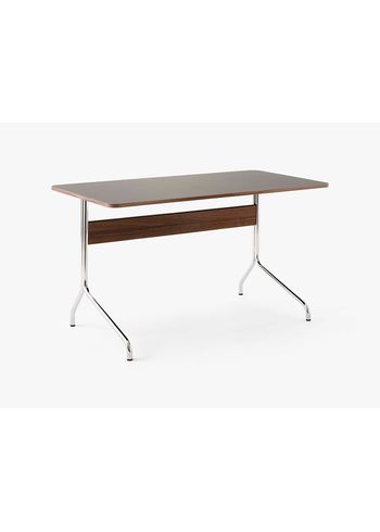 &tradition - Desk - Pavilion AV16 - Iron linoleum w. lacquered walnut & chrome base