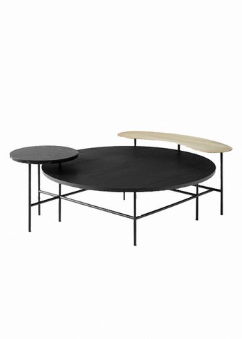 &tradition - Mesa de centro - Palette Table / JH25 - JH25 - Brass /Black Nero Marquina Marble / Black Lacquered Ash