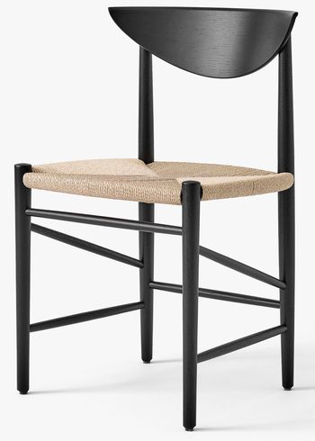 &tradition - Chair - Drawn - HM3 & HM4 - Black lacquered oak base with natural paper cord - HM3