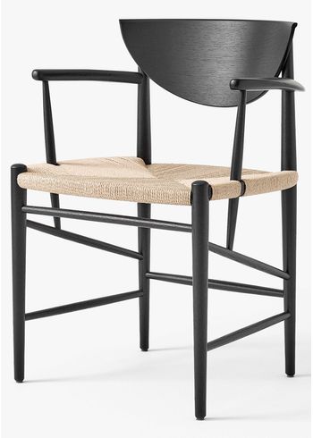 &tradition - Chair - Drawn - HM3 & HM4 - Black lacquered oak base with natural paper cord - HM4