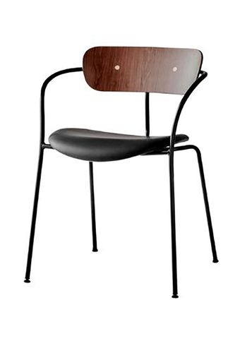 &tradition - Chair - Pavilion AV4 by Anderssen & Voll - AV4 - Walnut / Black Noble Aniline Leather