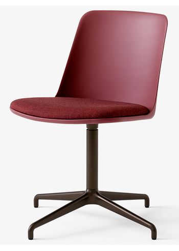 &tradition - Chair - Rely - HW12 - Shell: Red Brown / Fabric: Canvas 576 / Frame: Bronzed