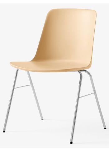 &tradition - Chair - Rely - HW26 - Shell: Beige Sand / Base: Chrome