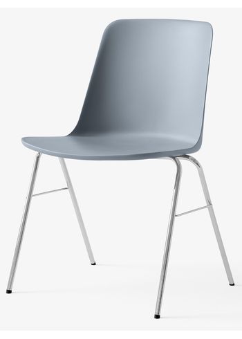 &tradition - Chair - Rely - HW26 - Shell: Light Blue / Base: Chrome