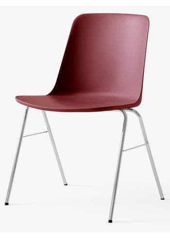 &tradition - Chair - Rely - HW26 - Shell: Red Brown / Base: Chrome