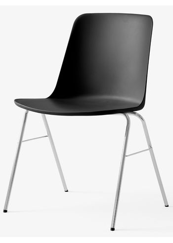 &tradition - Chair - Rely - HW26 - Shell: Black / Base: Chrome