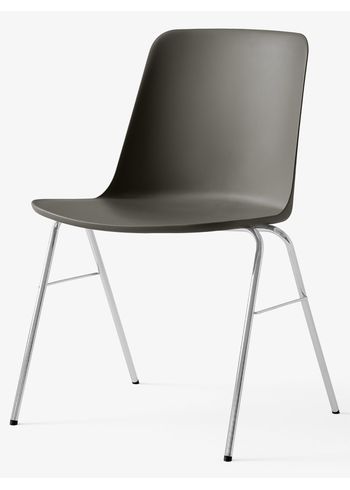 &tradition - Chair - Rely - HW26 - Shell: Stone Grey / Base: Chrome