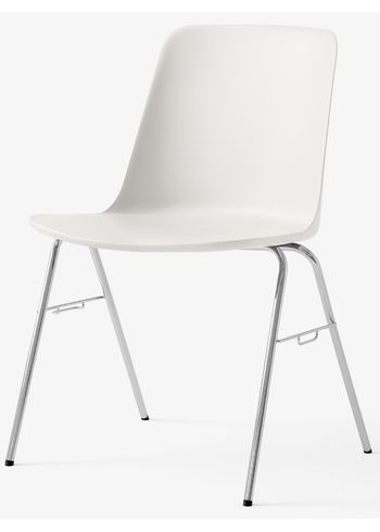 &tradition - Chair - Rely - HW27 - Shell: White / Base: Chrome