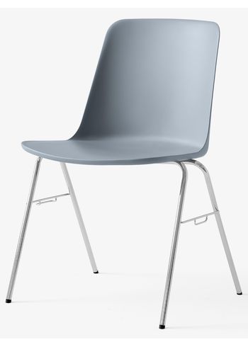 &tradition - Chair - Rely - HW27 - Shell: Light Blue / Base: Chrome