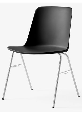 &tradition - Chair - Rely - HW27 - Shell: Black / Base: Chrome