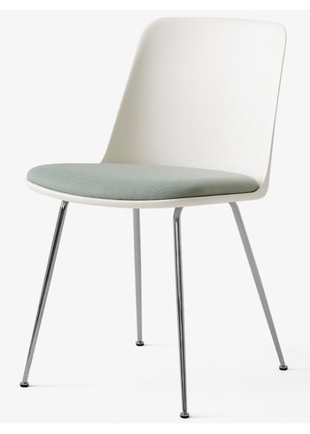 &tradition - Chair - Rely - HW7 - Fabric: Relate 921 / Shell: White / Frame: Chrome