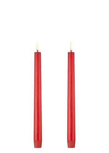 Uyuni - Candele - LED Taper Candle - Red/Smooth - 2,3x25 cm