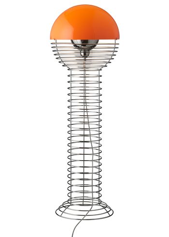 Verpan - Lattiavalaisin - Wire Floor Lamp - Orange