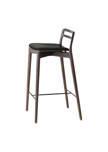 Vipp - cover per iPhone 6 - Vipp484 Cabin Counter Stool - Black leather 101 / Dark oak